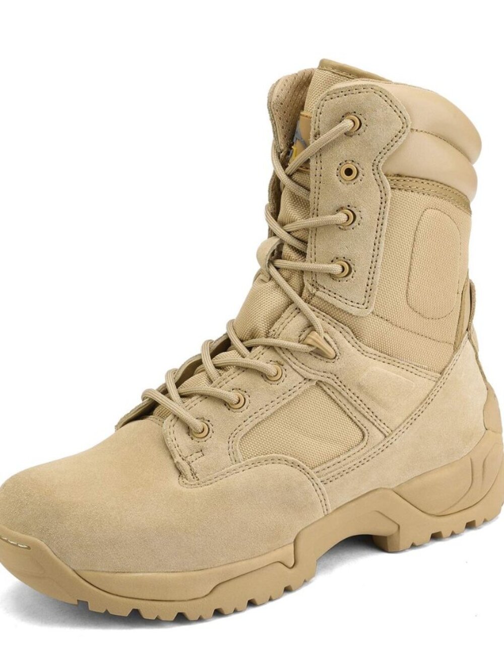 Men's Military Tactical Work Boots Hiking Side Zip